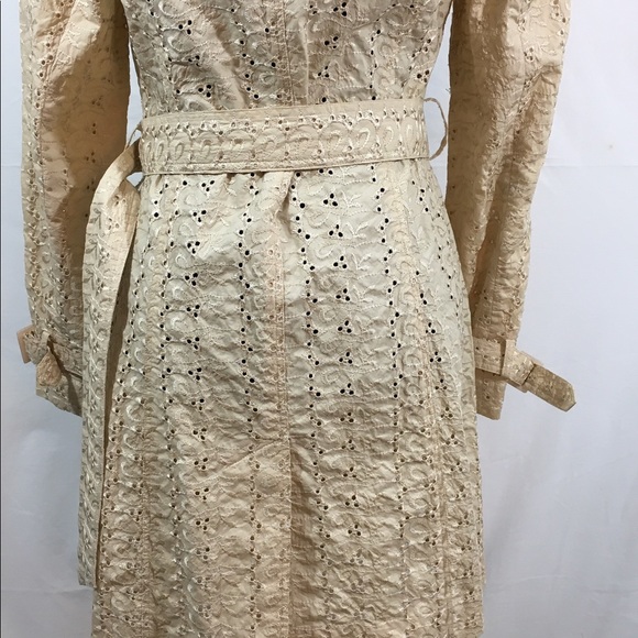 Dana Bachman sand eyelet trench coat jacket - Picture 6 of 7